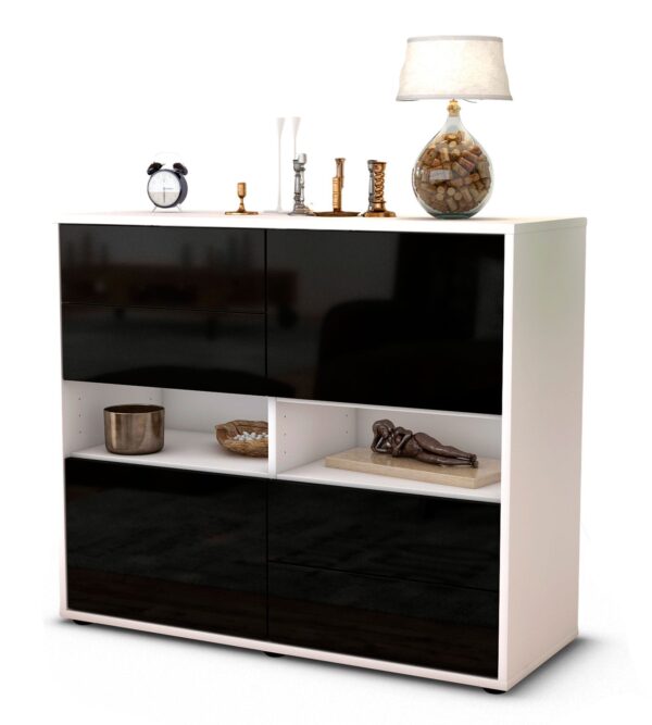 Sideboard Claudia, Schwarz (92x79x35cm)