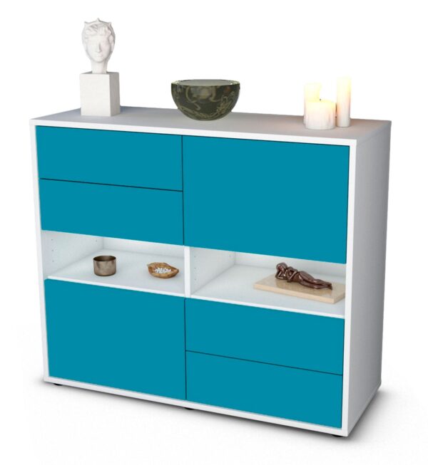 Sideboard Claudia, Türkis (92x79x35cm)
