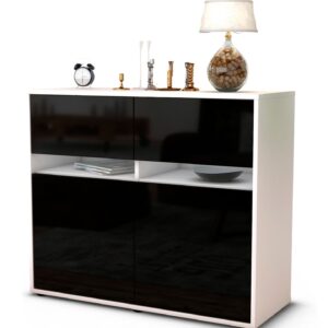 Sideboard Clea, Schwarz (92x79x35cm)