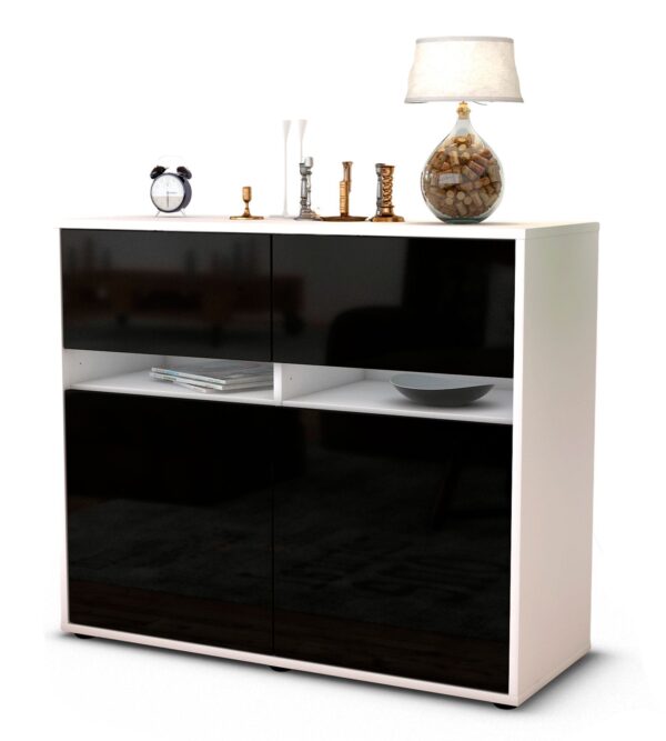 Sideboard Clea, Schwarz (92x79x35cm)