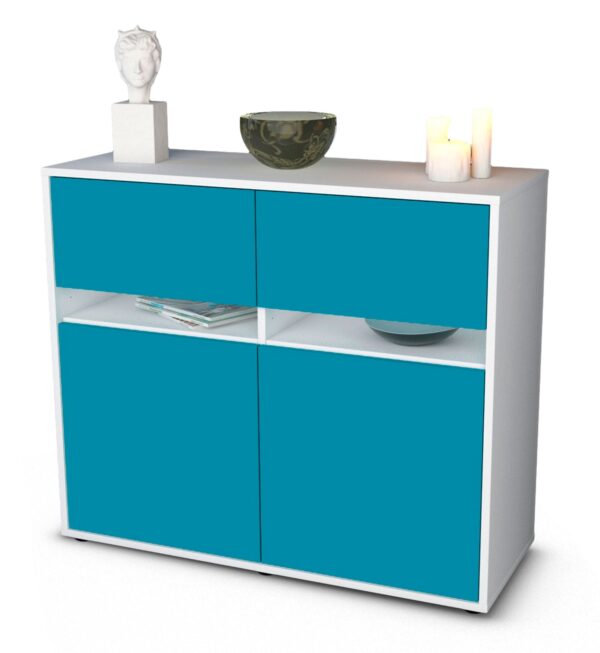 Sideboard Clea, Türkis (92x79x35cm)