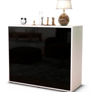 Sideboard Corina, Schwarz (92x79x35cm)
