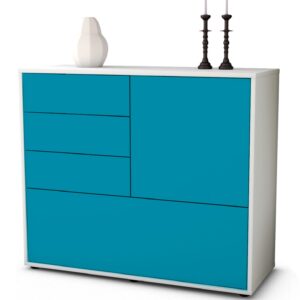 Sideboard Corina, Türkis (92x79x35cm)