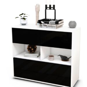 Sideboard Cosima, Schwarz (92x79x35cm)