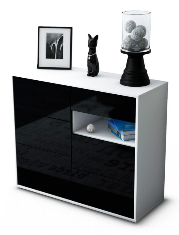 Sideboard Dariella, Schwarz (92x79x35cm)