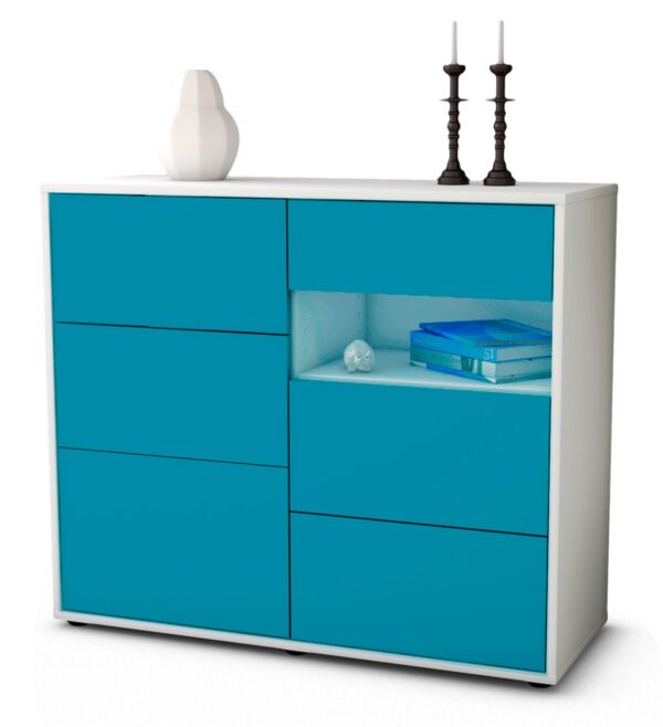 Sideboard Dariella, Türkis (92x79x35cm)