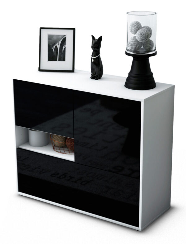 Sideboard Debora, Schwarz (92x79x35cm)