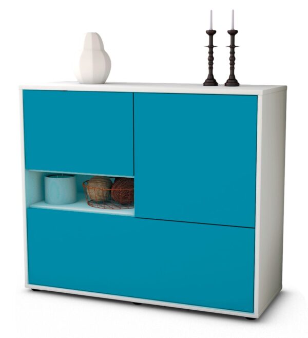 Sideboard Debora, Türkis (92x79x35cm)