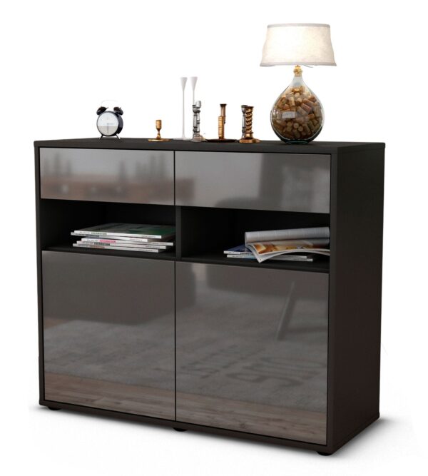 Sideboard Bruna, Grau (92x79x35cm)