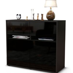 Sideboard Brunilde, Schwarz (92x79x35cm)