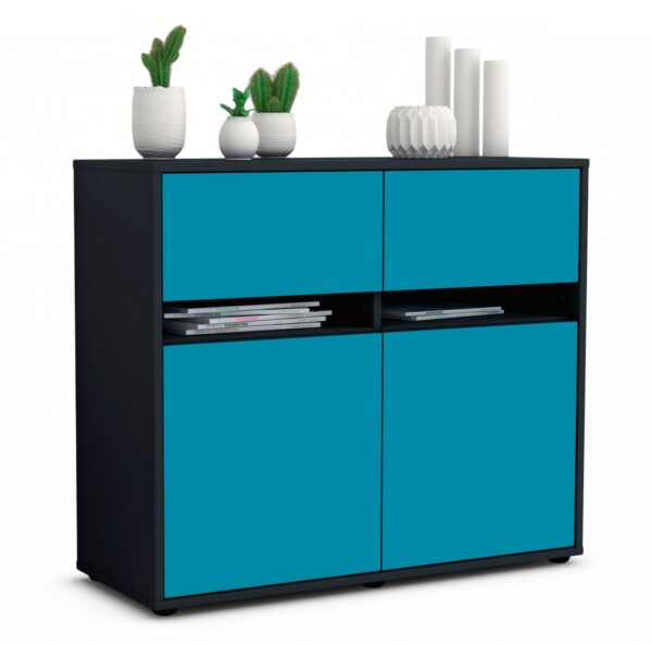 Sideboard Brunilde, Türkis (92x79x35cm)