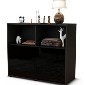 Sideboard Camilla, Schwarz (92x79x35cm)