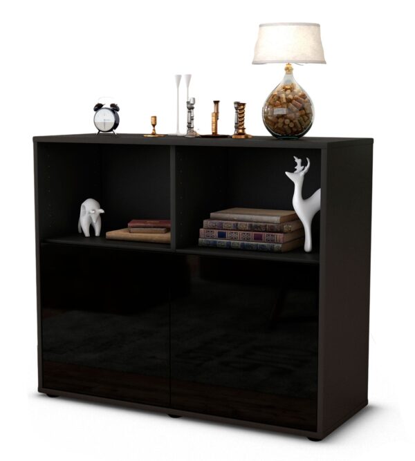 Sideboard Camilla, Schwarz (92x79x35cm)