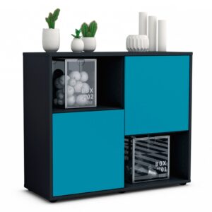 Sideboard Caralina, Türkis (92x79x35cm)
