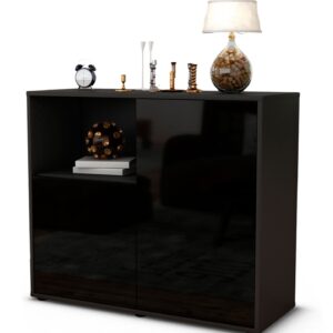 Sideboard Carina, Schwarz (92x79x35cm)