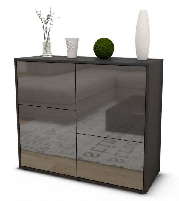 Sideboard Carla, Grau (92x79x35cm)