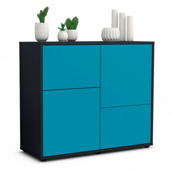 Sideboard Carla, Türkis (92x79x35cm)
