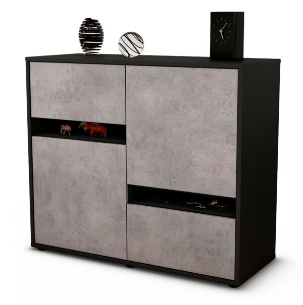Sideboard Carlotta, Beton (92x79x35cm)