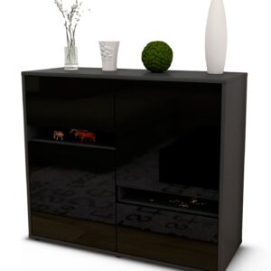 Sideboard Carlotta, Schwarz (92x79x35cm)