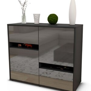 Sideboard Carlotta, Grau (92x79x35cm)