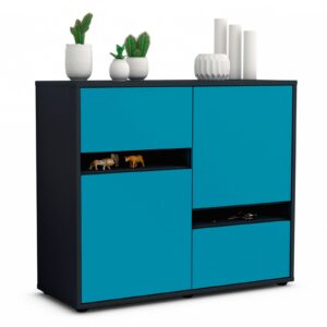 Sideboard Carlotta, Türkis (92x79x35cm)