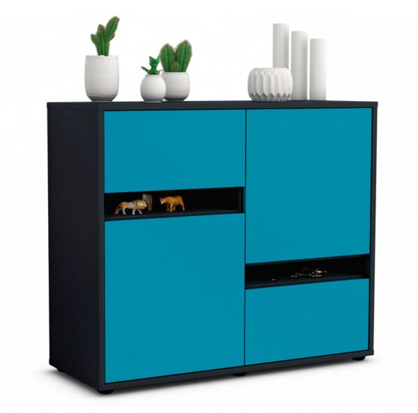 Sideboard Carlotta, Türkis (92x79x35cm)