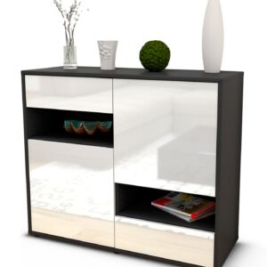 Sideboard Carmelina, Weiß (92x79x35cm)