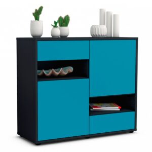 Sideboard Carmelina, Türkis (92x79x35cm)