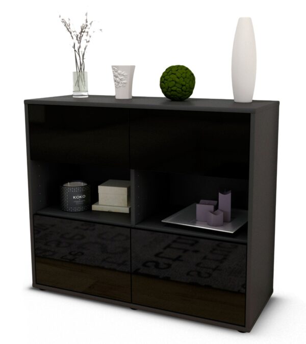 Sideboard Carmen, Schwarz (92x79x35cm)