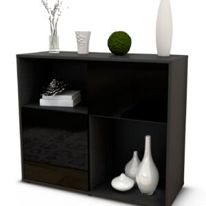 Sideboard Carola, Schwarz (92x79x35cm)