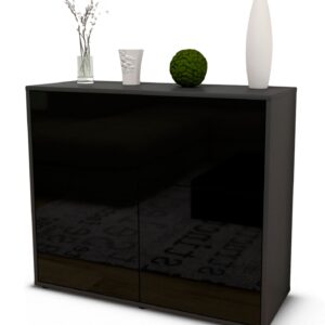 Sideboard Carolin, Schwarz (92x79x35cm)