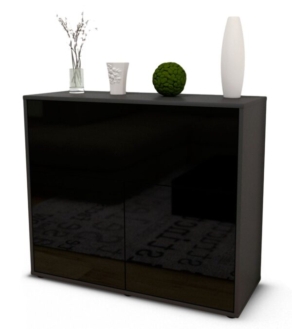 Sideboard Carolin, Schwarz (92x79x35cm)