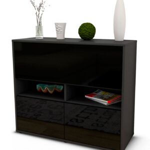 Sideboard Cassandra, Schwarz (92x79x35cm)