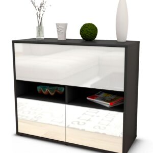 Sideboard Cassandra, Weiß (92x79x35cm)