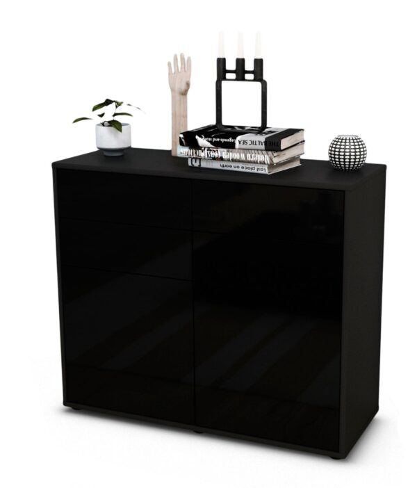 Sideboard Celia, Schwarz (92x79x35cm)