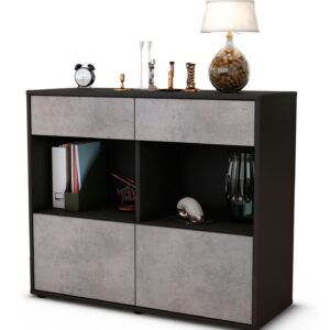Sideboard Christina, Beton (92x79x35cm)