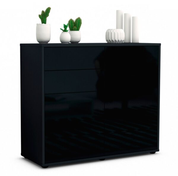 Sideboard Ciara, Schwarz (92x79x35cm)