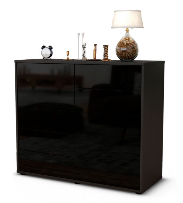 Sideboard Clarissa, Schwarz (92x79x35cm)