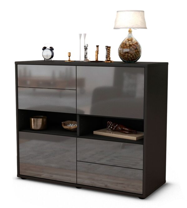 Sideboard Claudia, Grau (92x79x35cm)