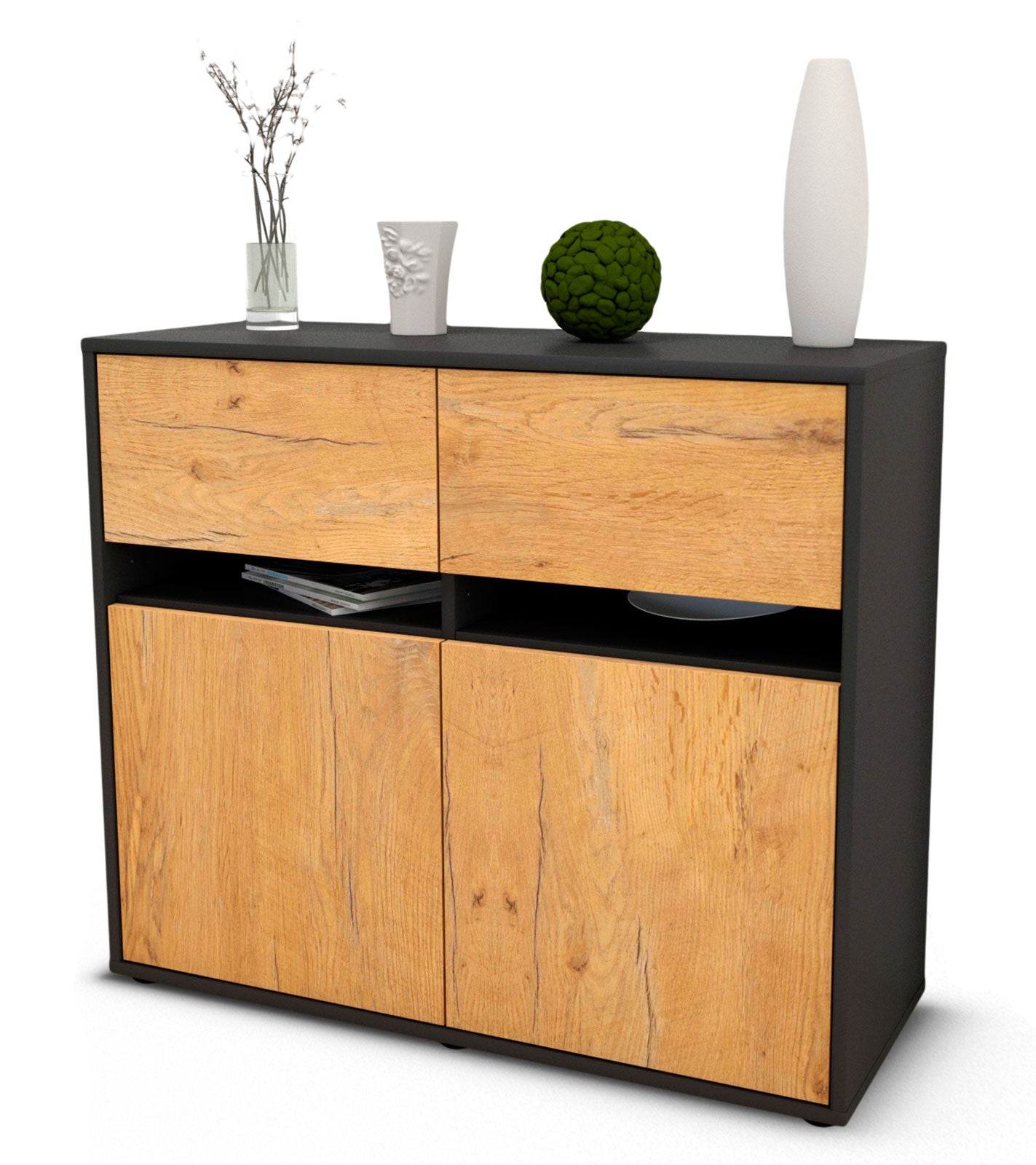 Sideboard Clea, Eiche (92x79x35cm) 1 Sideboard Clea, Eiche (92x79x35cm)