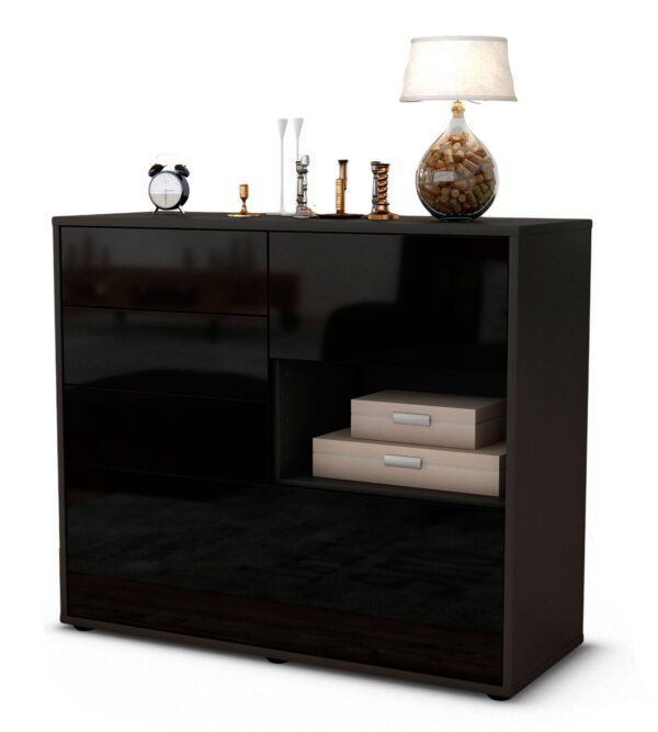 Sideboard Coco, Schwarz (92x79x35cm)