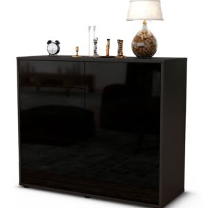 Sideboard Corina, Schwarz (92x79x35cm)