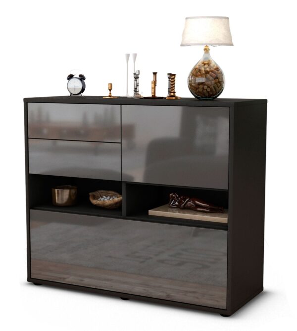 Sideboard Cornelia, Grau (92x79x35cm)