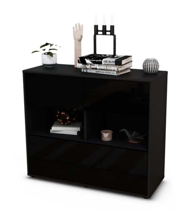 Sideboard Cosima, Schwarz (92x79x35cm)
