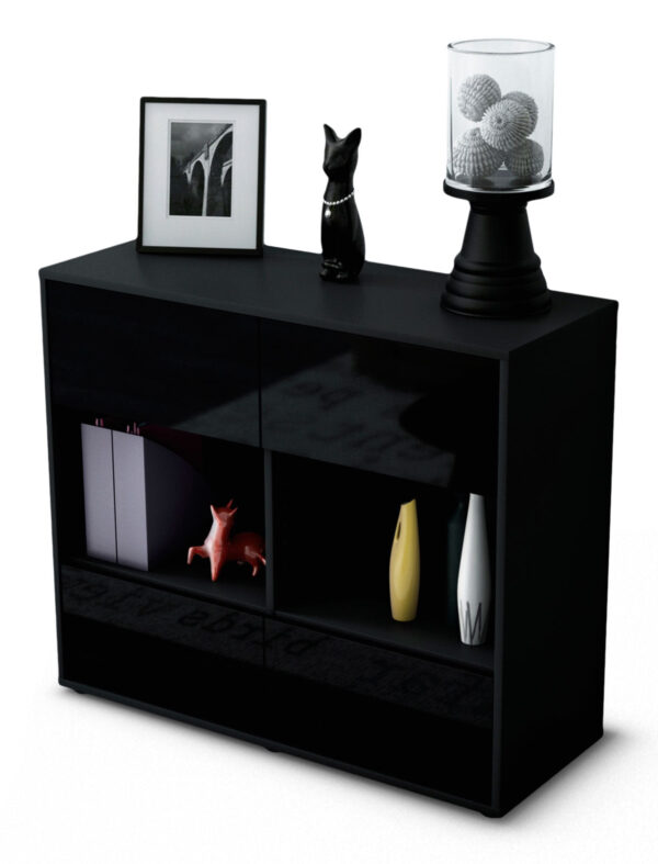 Sideboard Daniela, Schwarz (92x79x35cm)