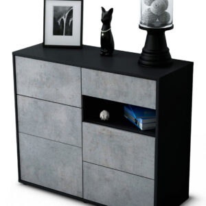 Sideboard Dariella, Beton (92x79x35cm)