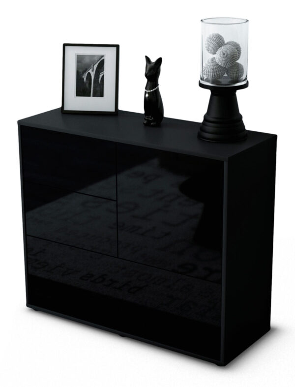 Sideboard Deanna, Schwarz (92x79x35cm)