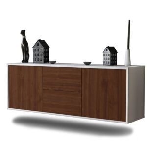Lowboard Nashville, Walnuss, hängend (136x49x35cm)