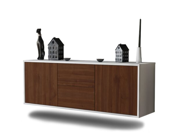 Lowboard Nashville, Walnuss, hängend (136x49x35cm)