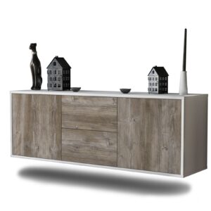 Lowboard Nashville, Treibholz, hängend (136x49x35cm)